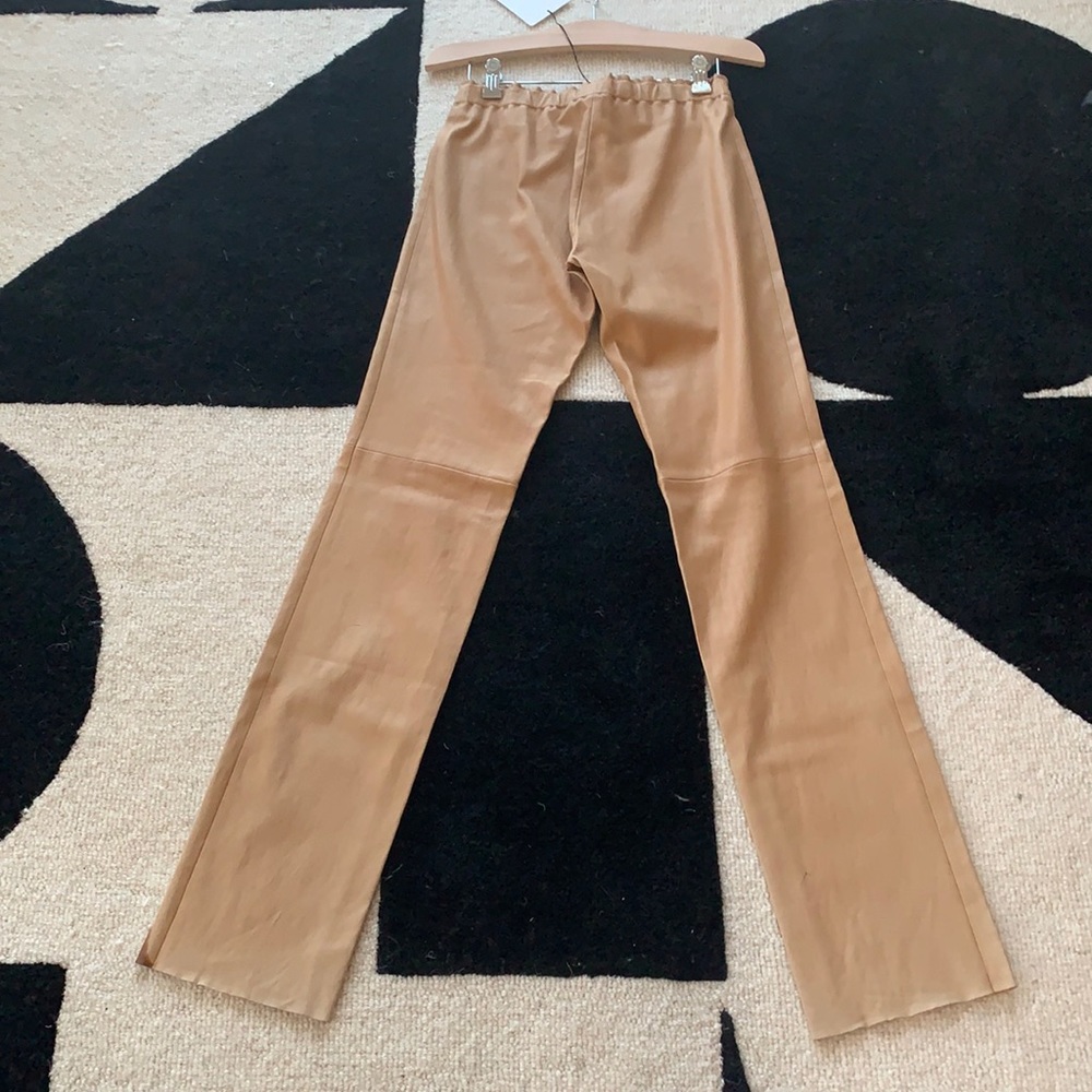 Stouls leather pants size large Camel